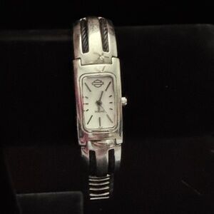 Harley-Davidson Bulova Women's Silver and Black Watch